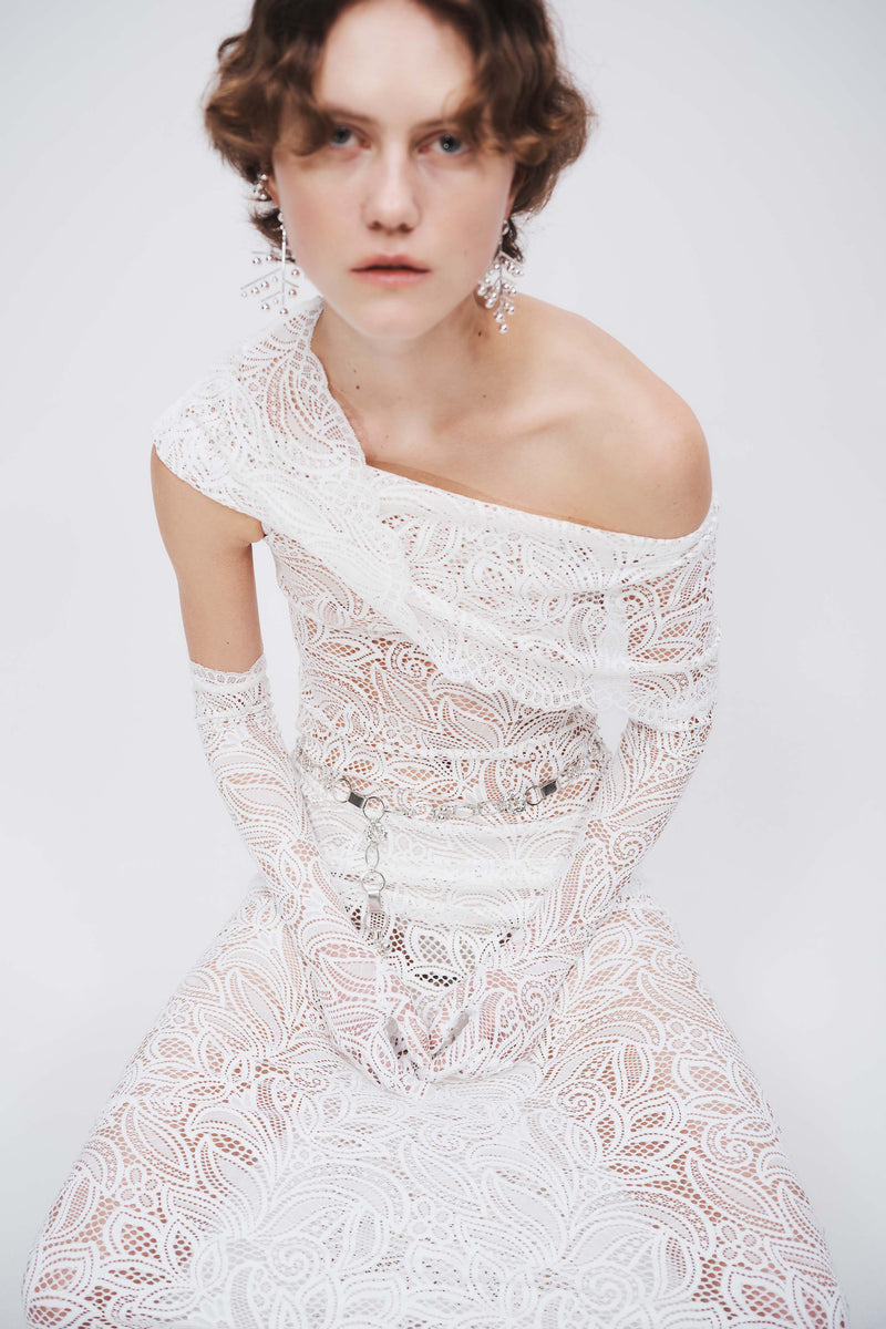 beaufille lace dress Beaufille White Lotta Maxi Dress