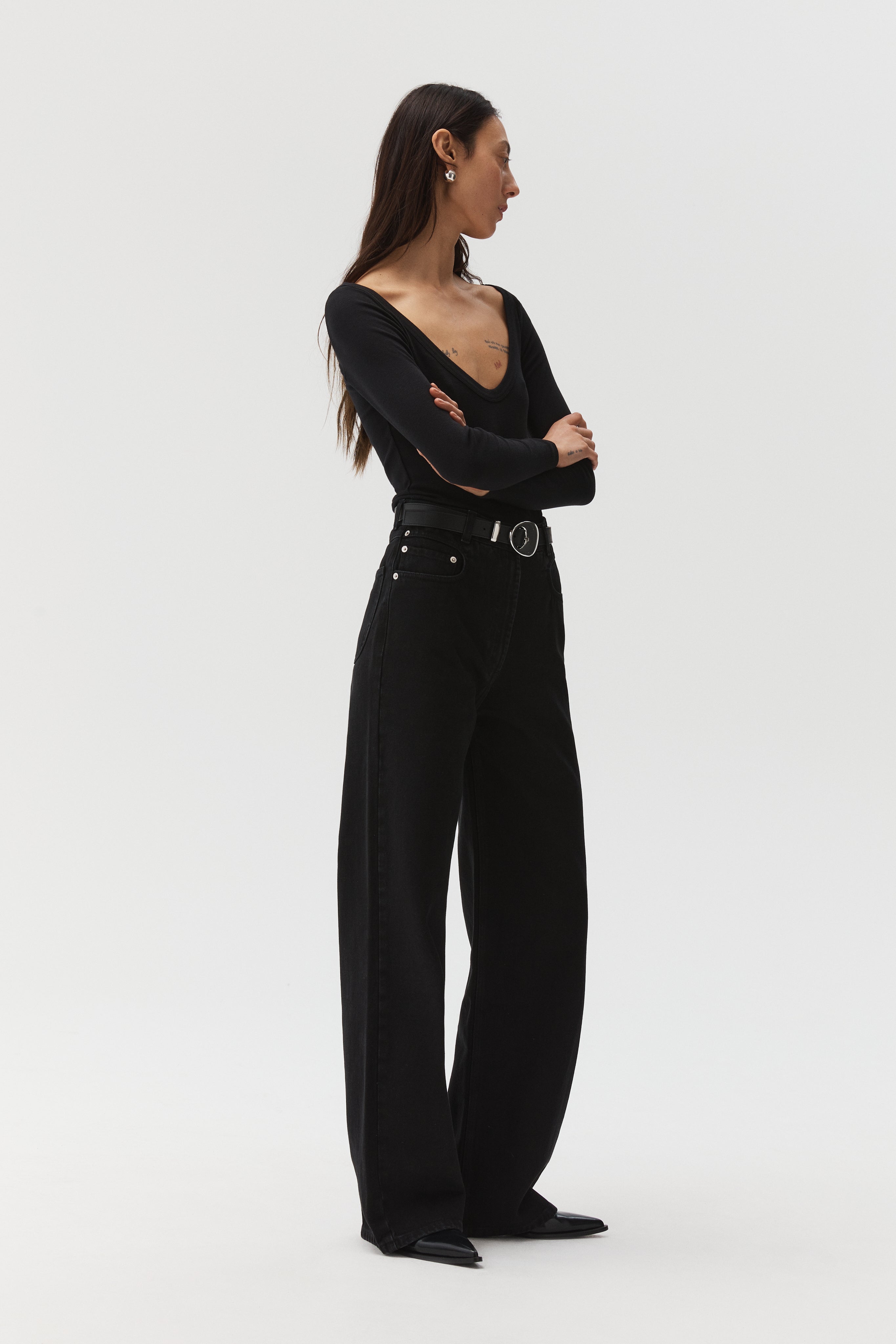 【beaufille】bycolor wide flare pants beaufille】bycolor wide flare pants
