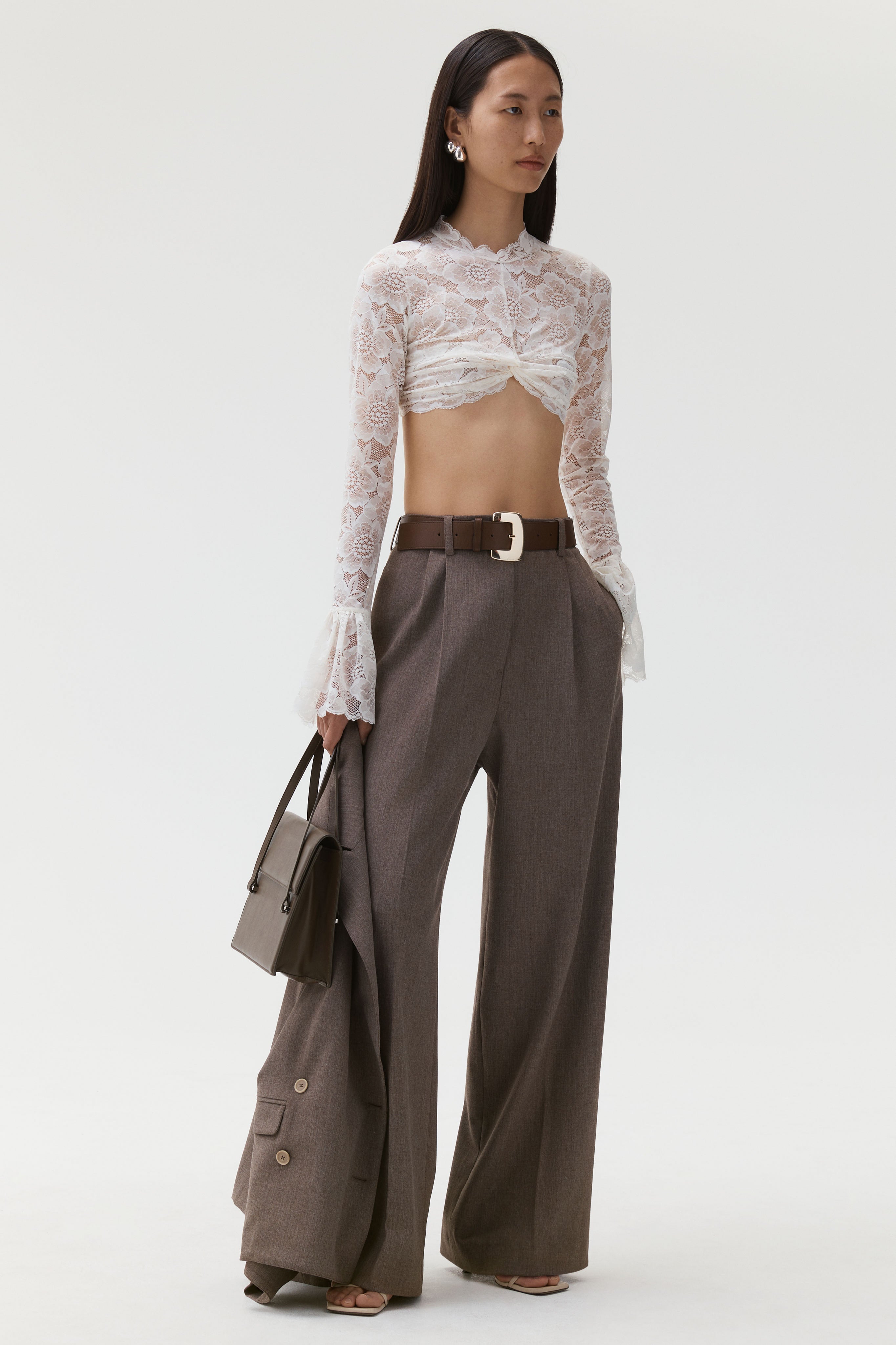 トップス FREY BASE LONG BLOUSE/Black Akira Blouse