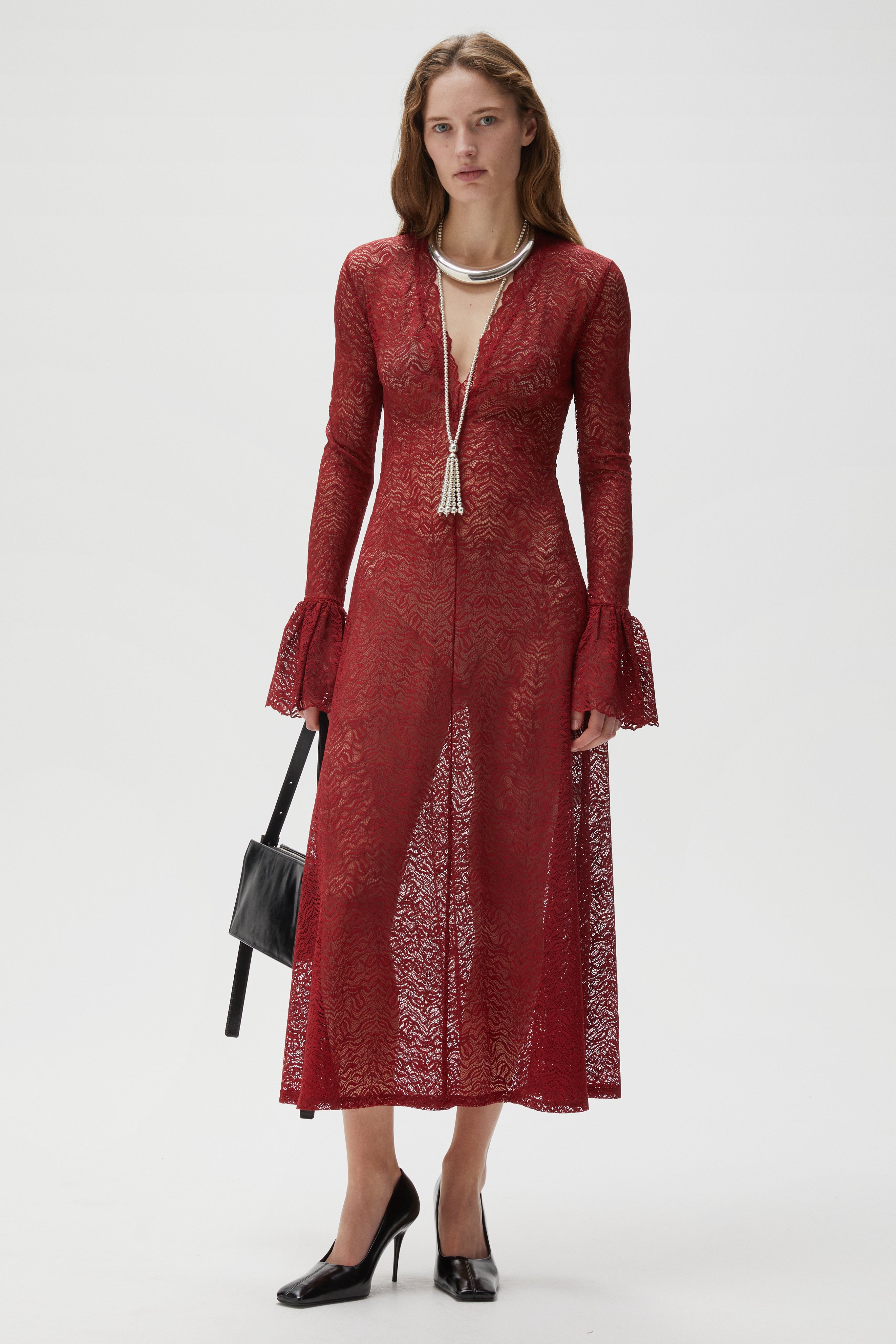Alba Dress Burgundy / M