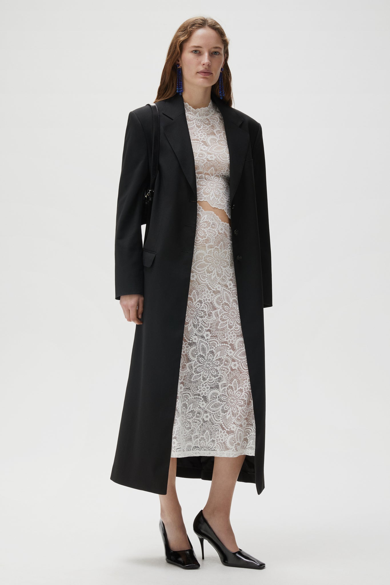 beaufille silva dress Silva Dress Floral Lace Crew Neck Midi